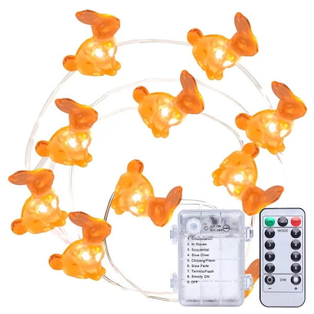 Easter Lights, Easter Bunny Decorative Light String, with Remote Control 3 Meter - Walmart.com | Walmart (US)