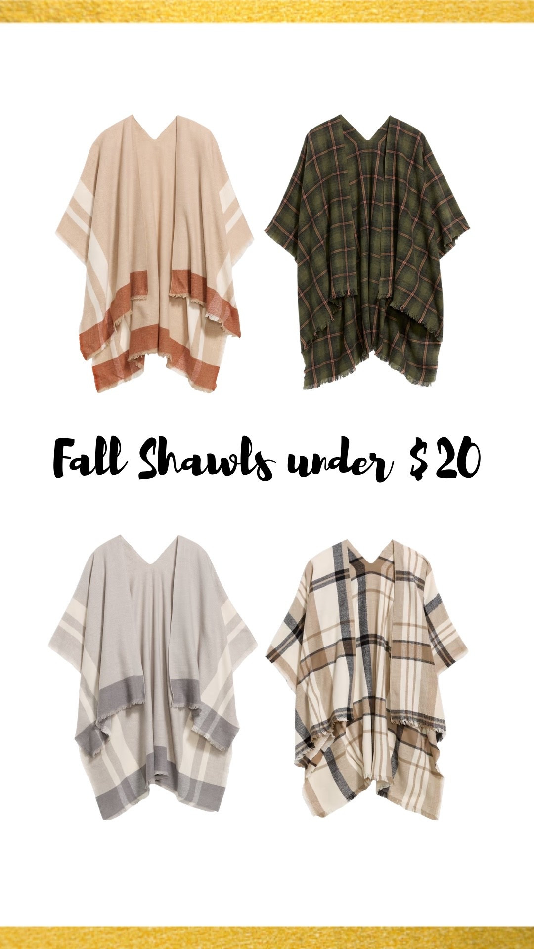 Adorable & affordable Fall shawls under $20! Comes in 4+ colors!!

#LTKSeasonal #LTKSaleAlert #LTKootd