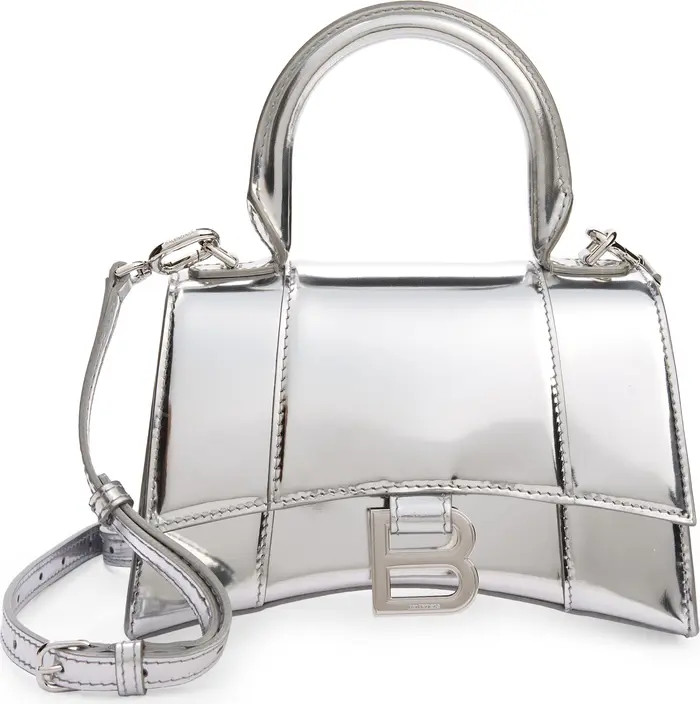 Balenciaga Extra Small Hourglass Metallic Leather Top Handle Bag | Nordstrom | Nordstrom