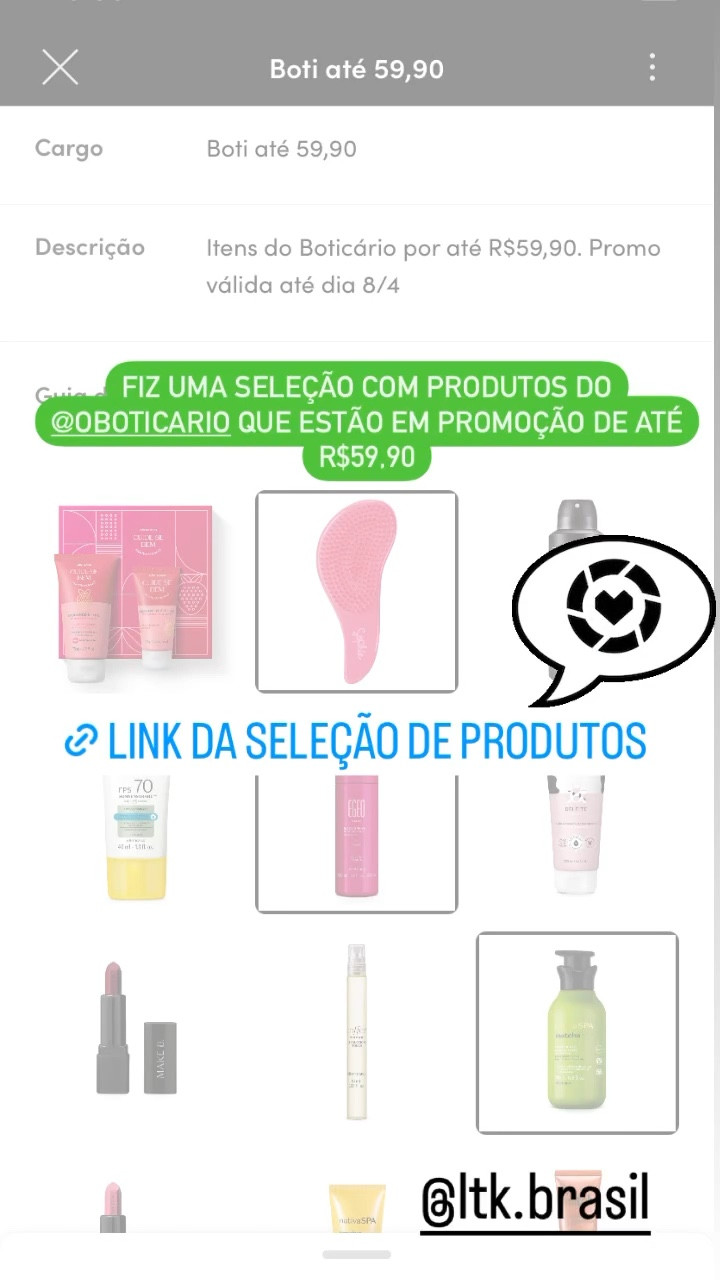 Alerta de seleção nova ❤️ produtos do Boti por menos de 100 reais 

#LTKGiftGuide #LTKsalealert #LTKbrasil