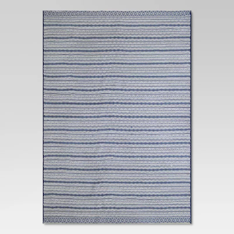 Pattern Stripe Outdoor Rug Blue - Threshold™ | Target
