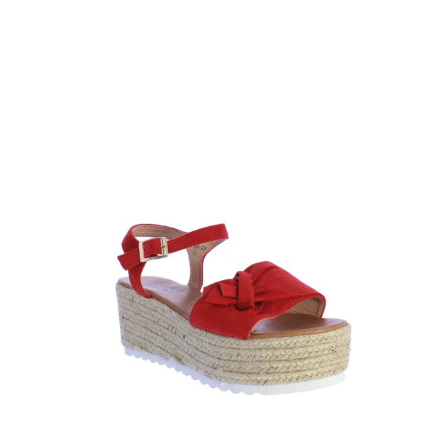AMS Emma-22 Womens Espadrille Platform Casual Sandal in Red - Walmart.com | Walmart (US)