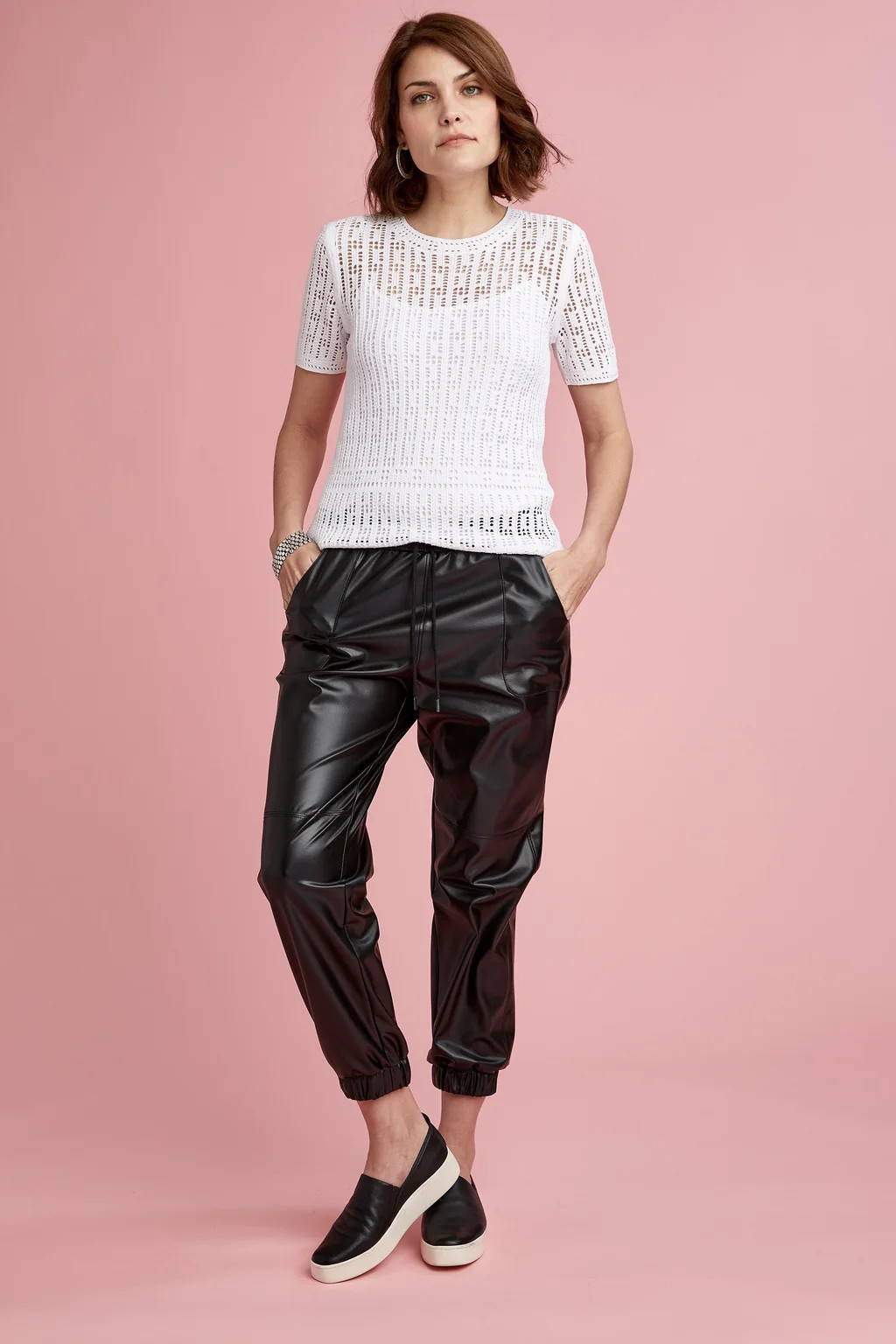 Vegan Leather Jogger | Elie Tahari