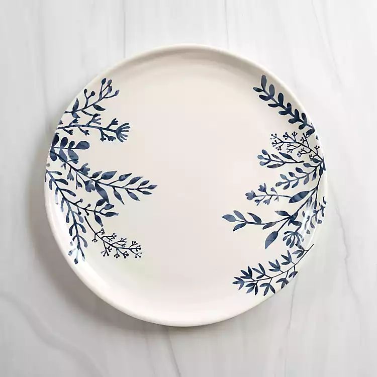 New! White and Blue Vines Dinner Plate | Kirkland's Home