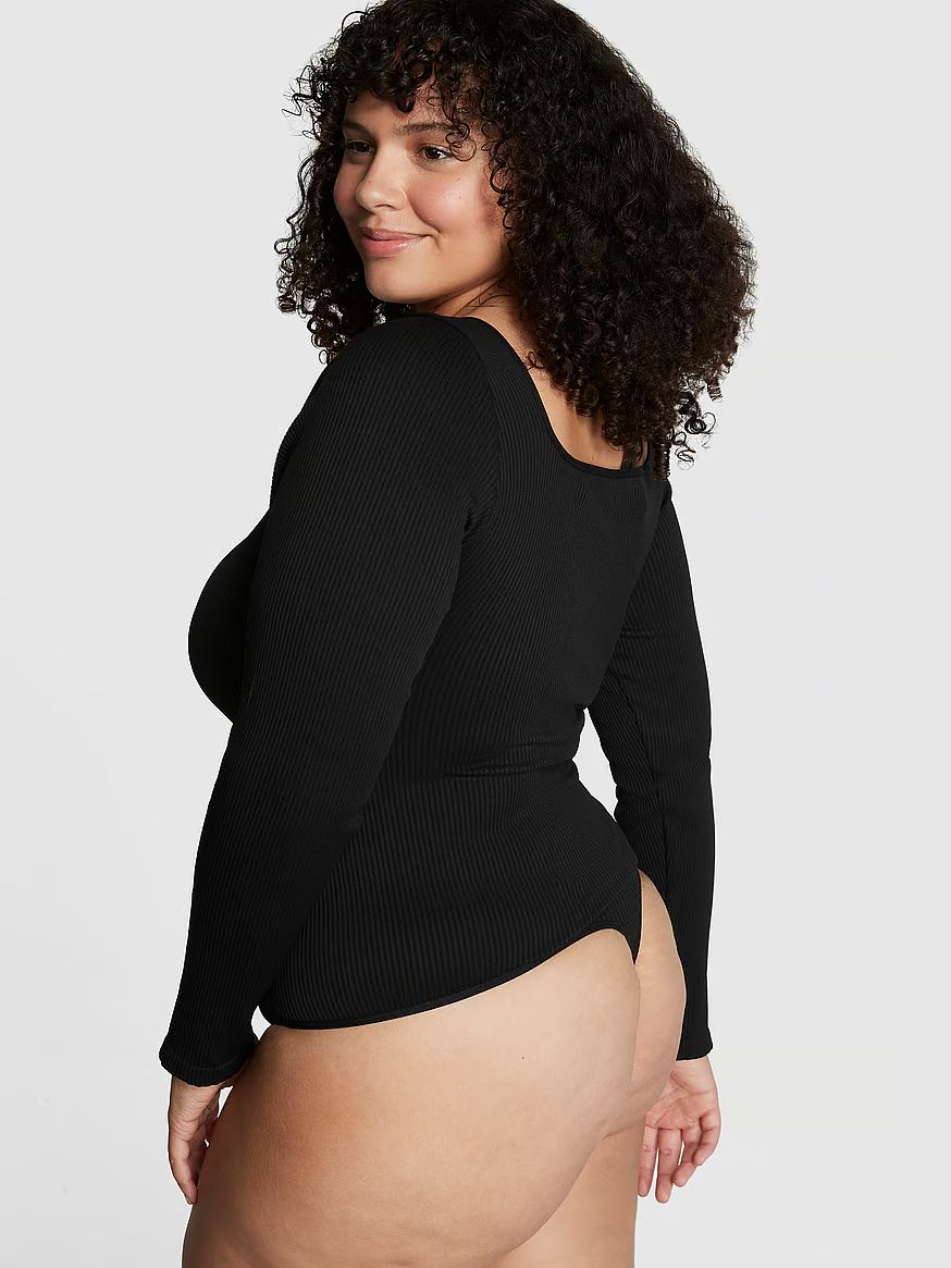 Seamless Rib Long-Sleeve Bodysuit | Victoria's Secret (US / CA )