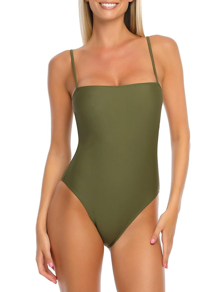 RELLECIGA Women's Bandeau One Piece Swimsuits | Amazon (US)