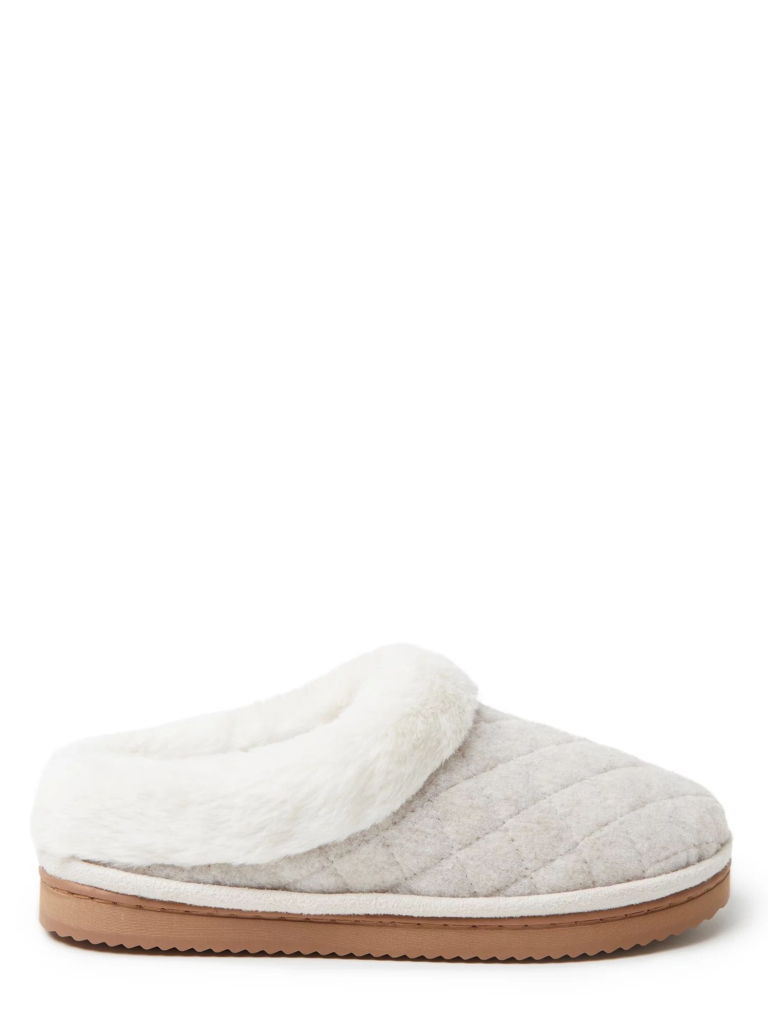 Dearfoams Cozy Comfort  Wool Inspired Scuff Slippers (Women's) - Walmart.com | Walmart (US)