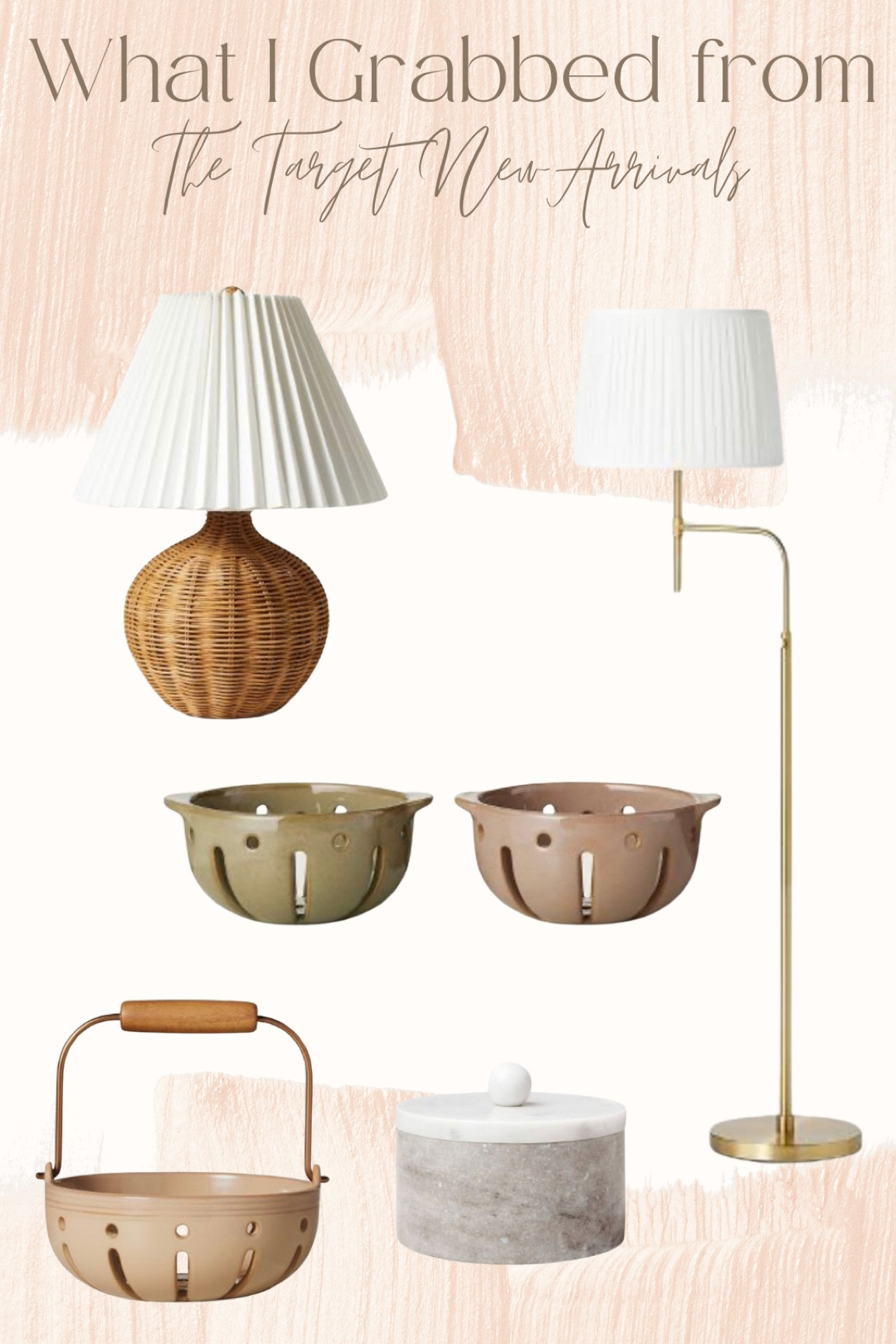 Studio McGee, hearth and hand, new arrivals, woven lamp, rattan lamp, accordion lamp shade, fruit bowl, marble bowl, kitchen decor 

#LTKhome