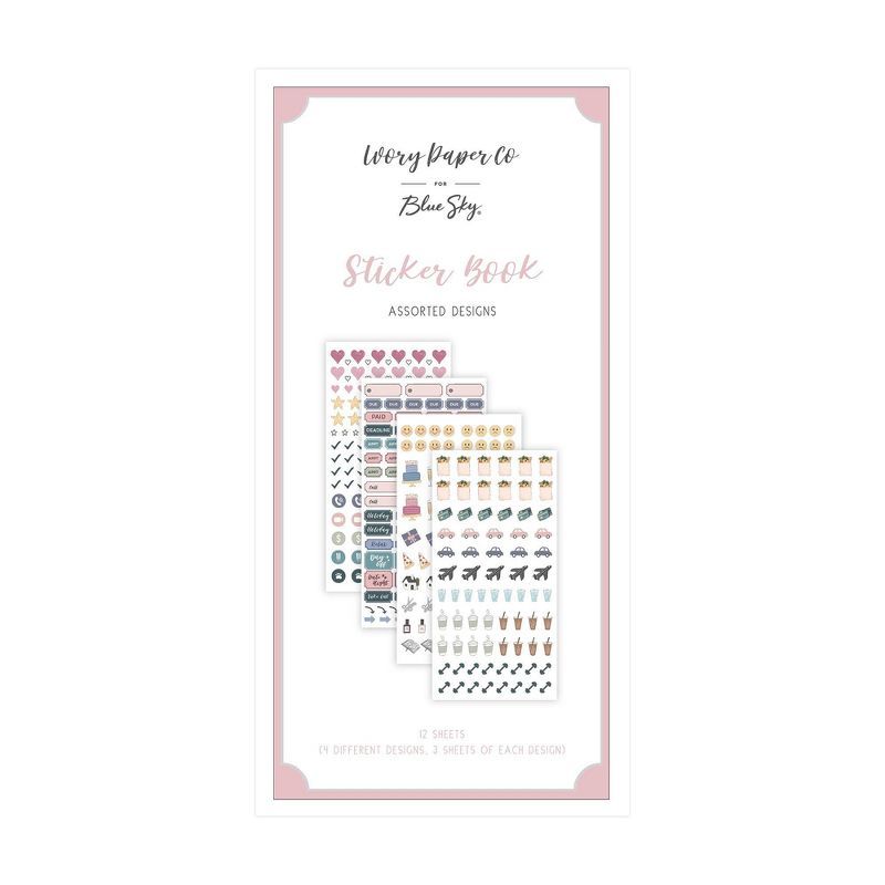 12 Sheet Sticker Book 4.5&#34;x9&#34; - Ivory Paper Co | Target