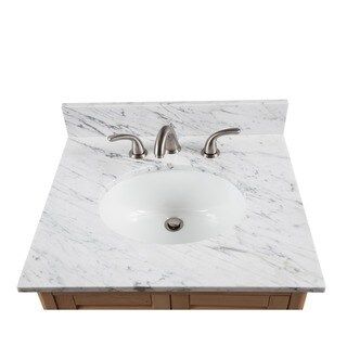 Alaterre 25-inch W Marble Sink Top for Bath Vanity (N/A - White) | Bed Bath & Beyond
