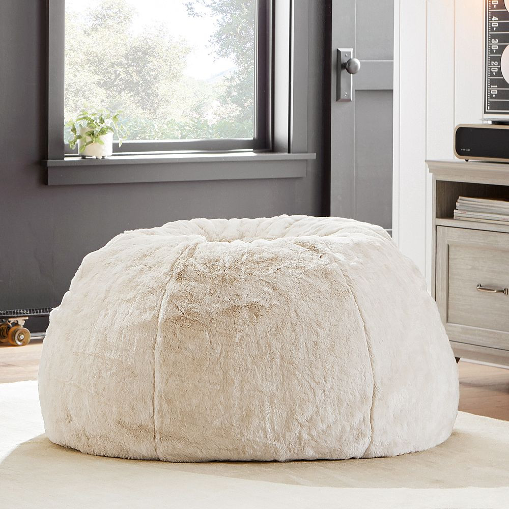 Polar Bear Faux Fur Ivory Bean Bag Chair Collection | Pottery Barn Teen
