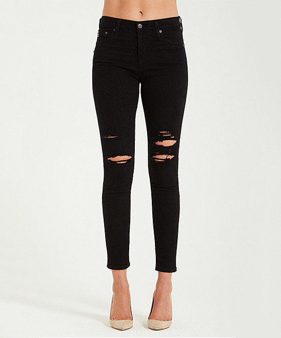 AG Jeans Women's Denim Pants and Jeans 5 - 5 Years Black High-Rise Farrah Skinny Jeans - Women | Zulily