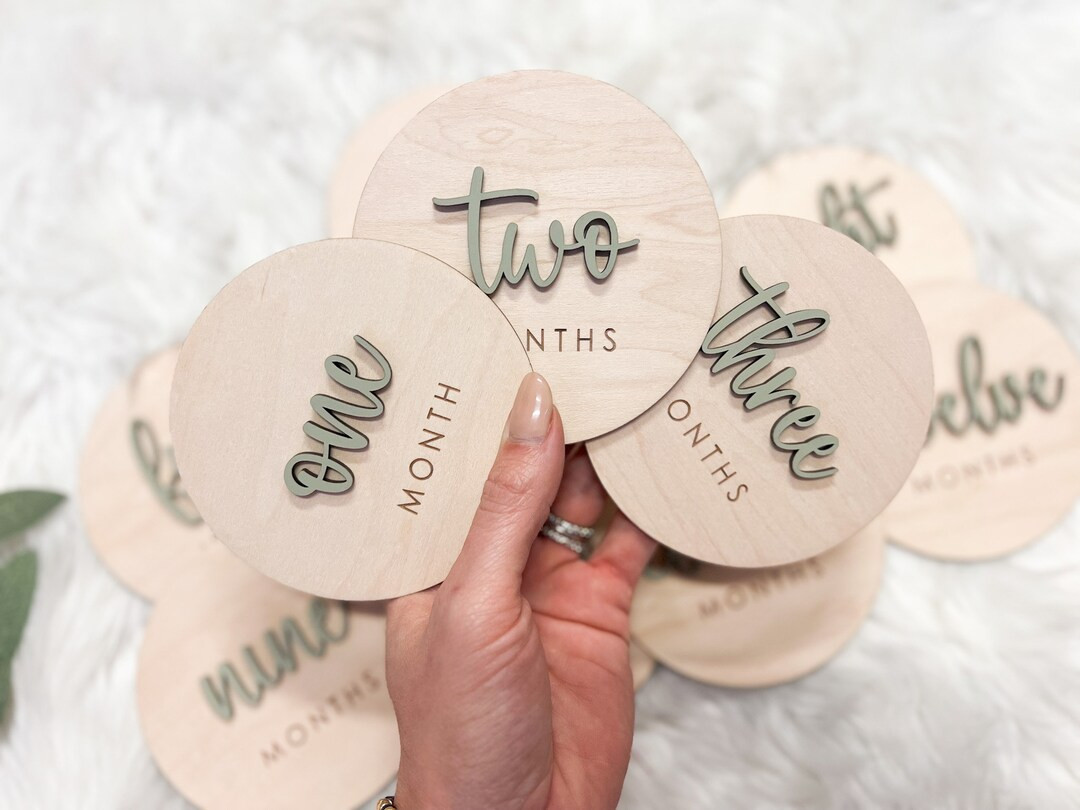 Baby Monthly Milestone Cards, Baby Month Photo Signs, Monthly Milestone Marker, Baby Shower Gift,... | Etsy (US)