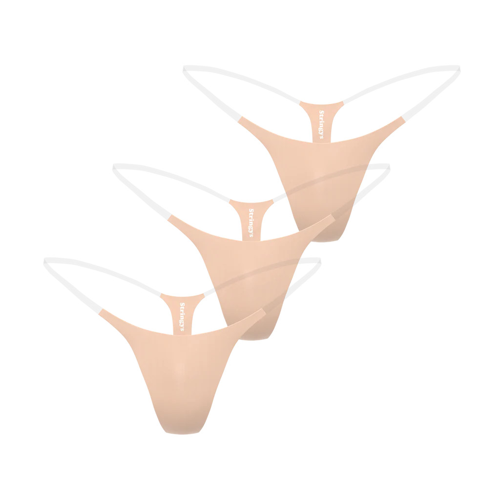 3 Pack Nude Invisible Underwear | Stringys