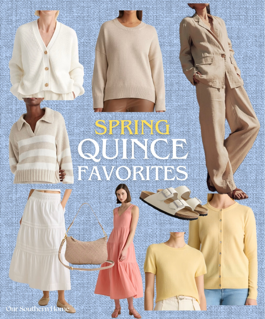 Quince has become a favorite over the last couple of years! My husband and I both order their clothes. We've also purchased luggage. I am typically small or medium. I recommend reading reviews for sizing. I find reviews spot on! My spring workhouse is the white fisherman cardigan in a size small. It is perfection with linen pants!  

 #LTKSeasonal #LTKOver40 #LTKStyleTip