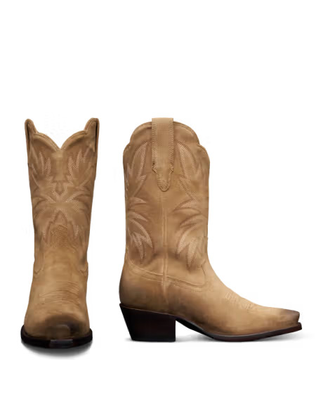 The Sadie in Toasted Almond Suede - Women's Cowgirl Boot | Tecovas | Tecovas