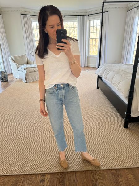 Just snagged another pair of AGOLDE jeans and these Freda Salvador flats for spring. And I’m wearing the best and most budget friendly bralette! 

Wearing the jeans in a 26 and bralette in a S/M (I’m a C)

#LTKstyletip #LTKSeasonal