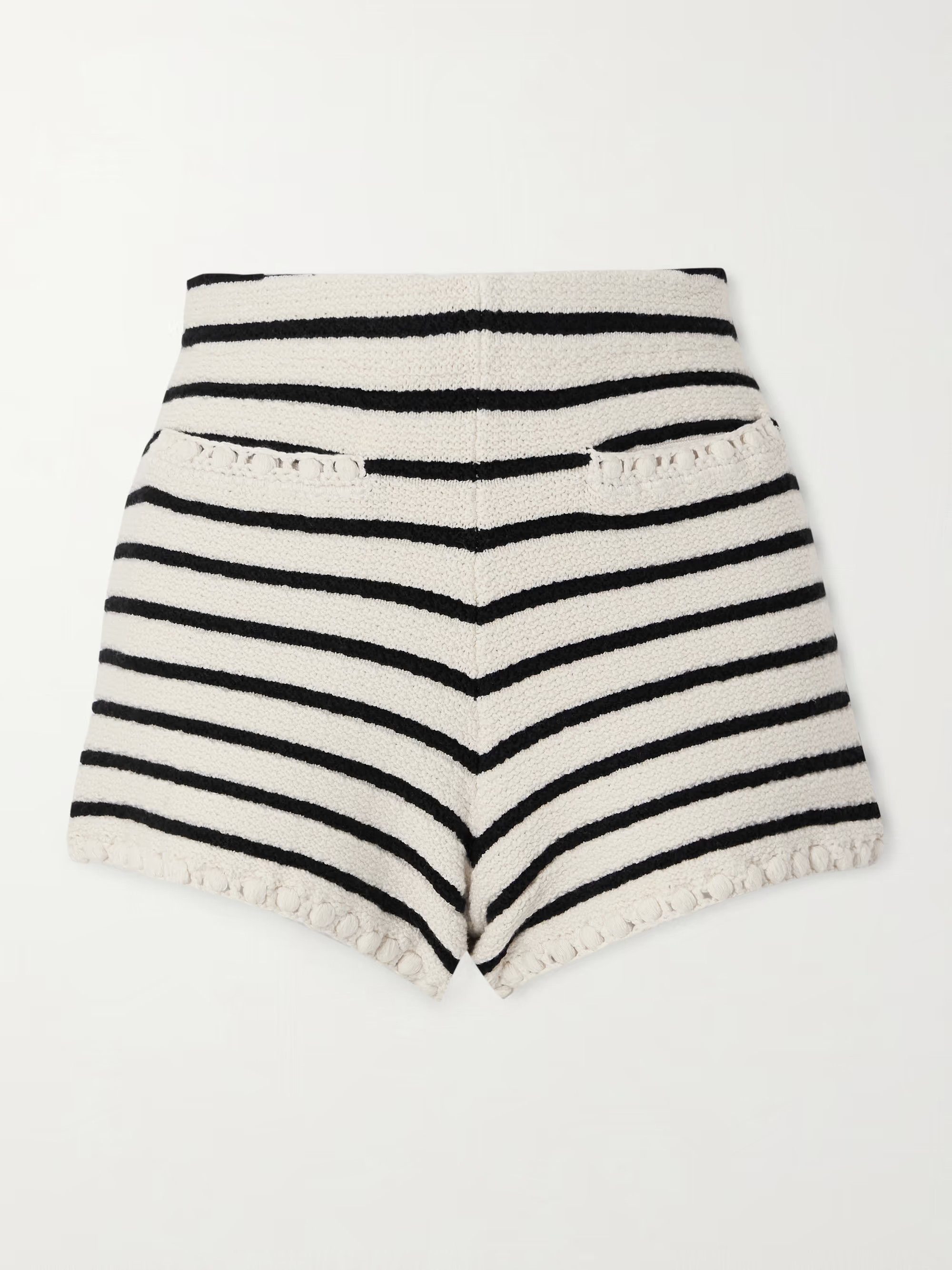 Henry embellished striped knitted shorts | NET-A-PORTER (UK & EU)
