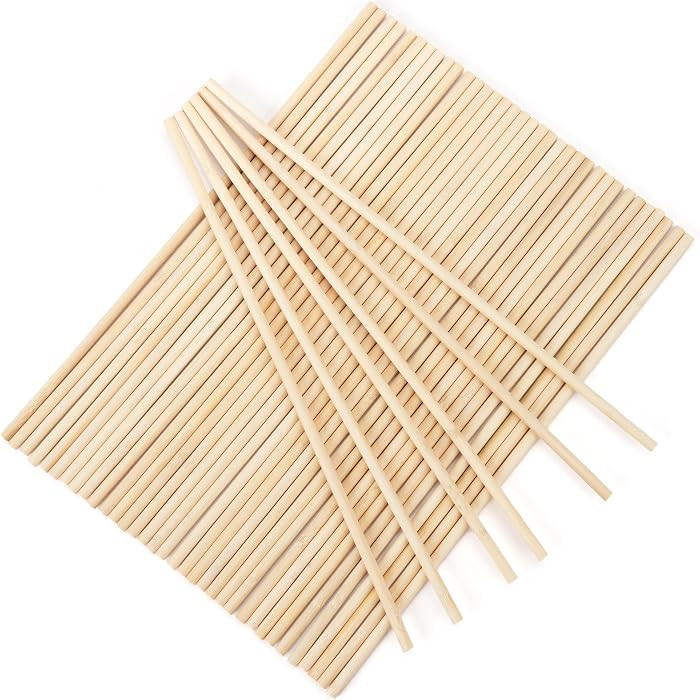 50Pcs Wooden Dowel Rods, 1/4 x 12 Inch Wood Sticks for Crafts | Amazon (US)