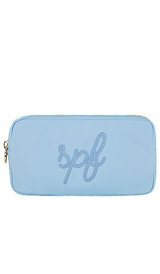 Periwinkle SPF Embroidered Small Pouch in Periwinkle | Revolve Clothing (Global)