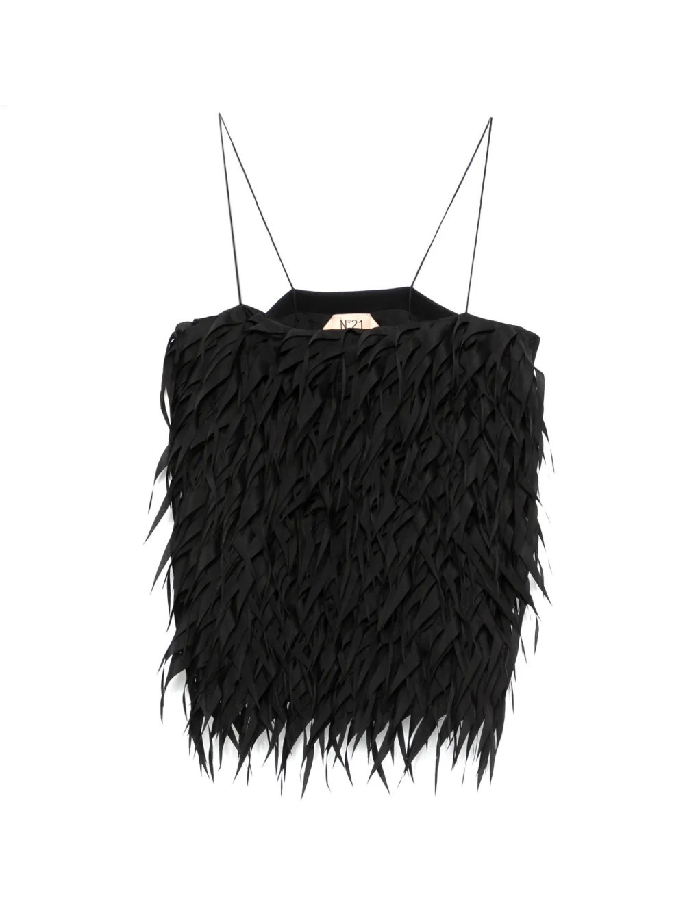 Nº21 fringed blouse - Black | Farfetch Global