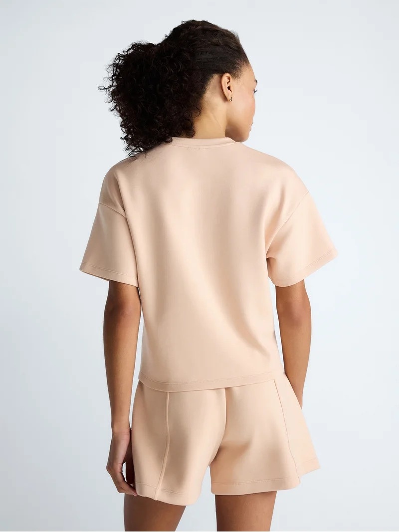 Scoop Women's and Women's Plus Scubaknit Tee with Short Sleeves, Sizes XS-4X | Walmart (US)