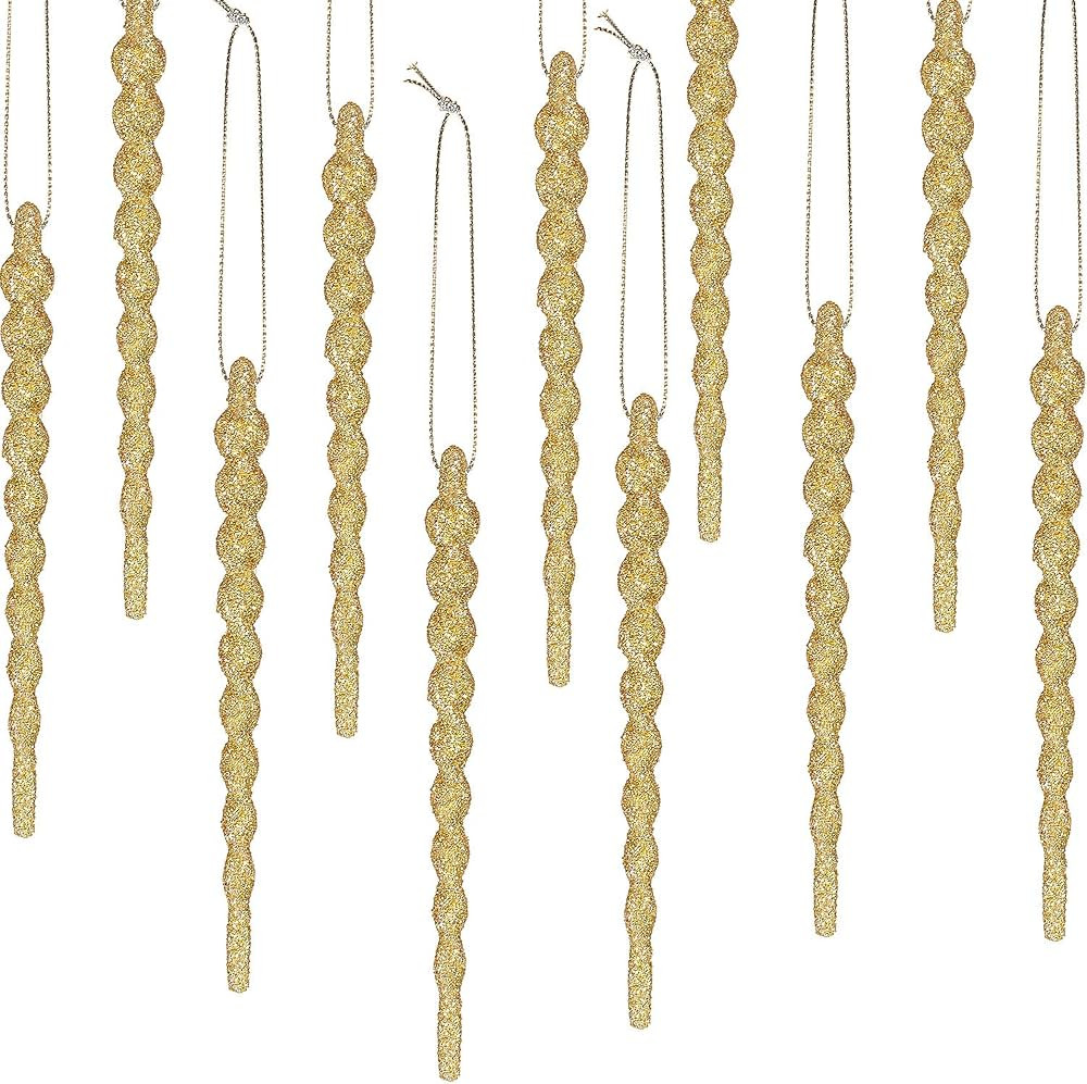 30 Pieces Plastic Icicle Twisted Plastic Icicle Christmas Ornaments Icicle Decoration Christmas T... | Amazon (US)