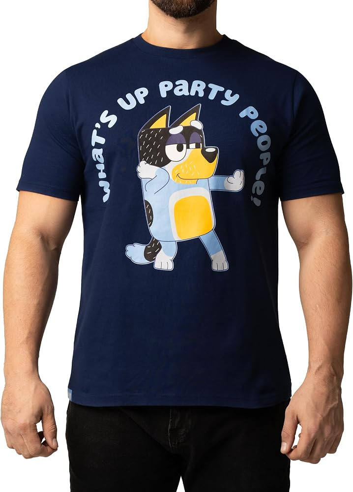 Bluey Tshirt, Bandit Short Sleeve Mens Shirt, Cotton Mens T Shirt, Adult Clothes, Sizes Small to ... | Amazon (US)
