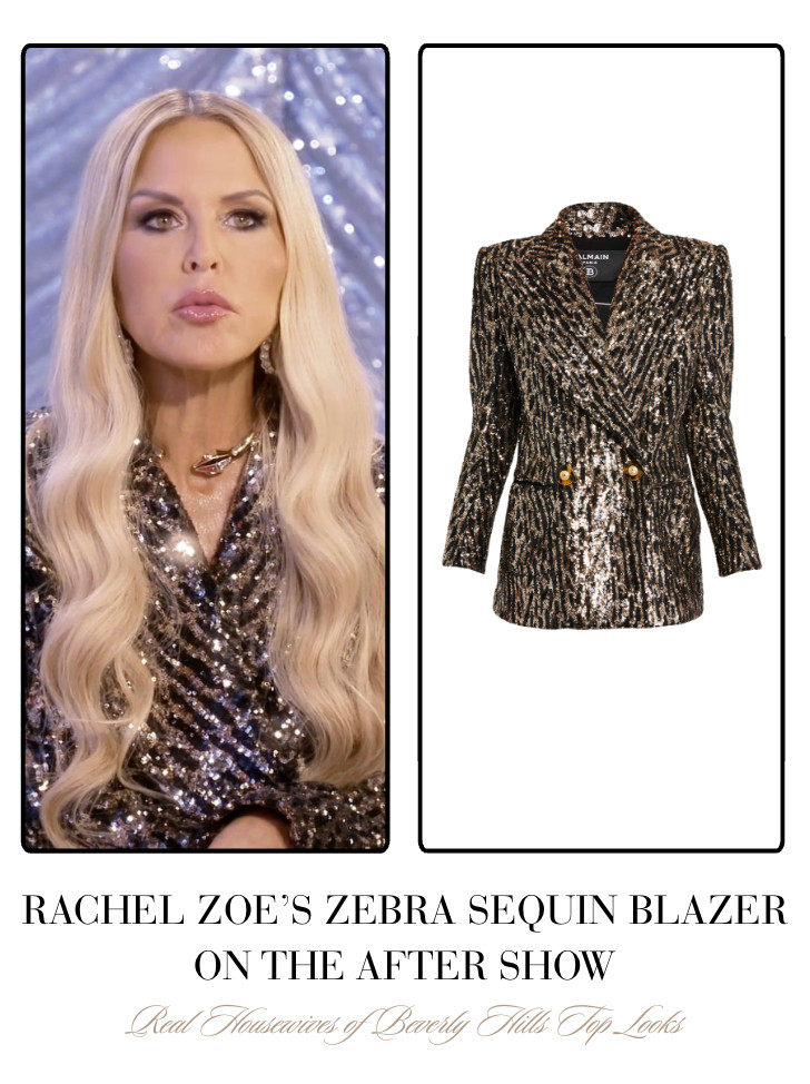 Rachel Zoe's Zebra Sequin Blazer on The After Show  

 
