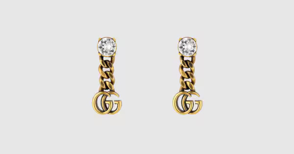 Crystal Double G earrings | Gucci (US)
