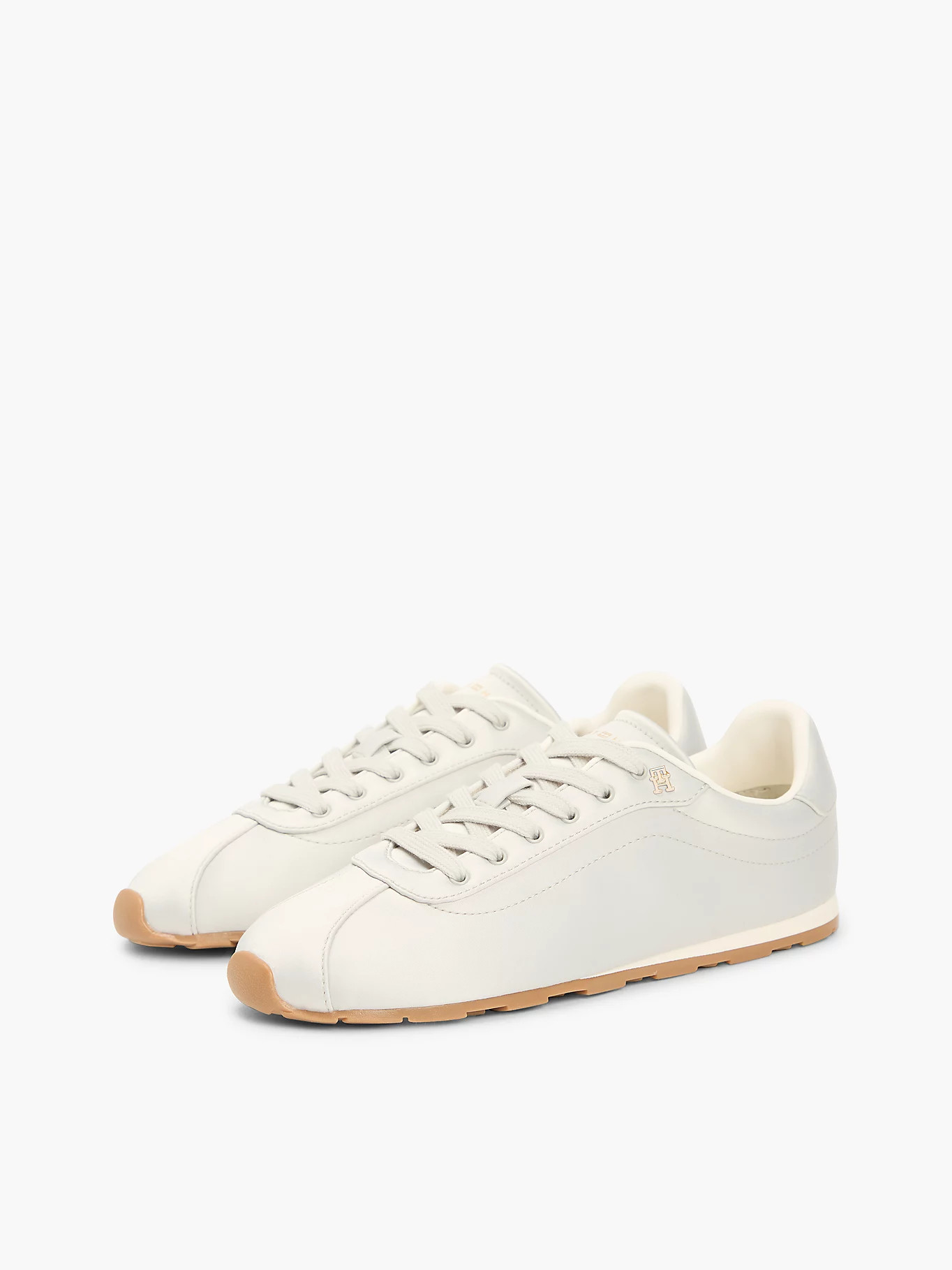 TH Monogram Satin Trainers | Grey | Tommy Hilfiger | Tommy Hilfiger UK