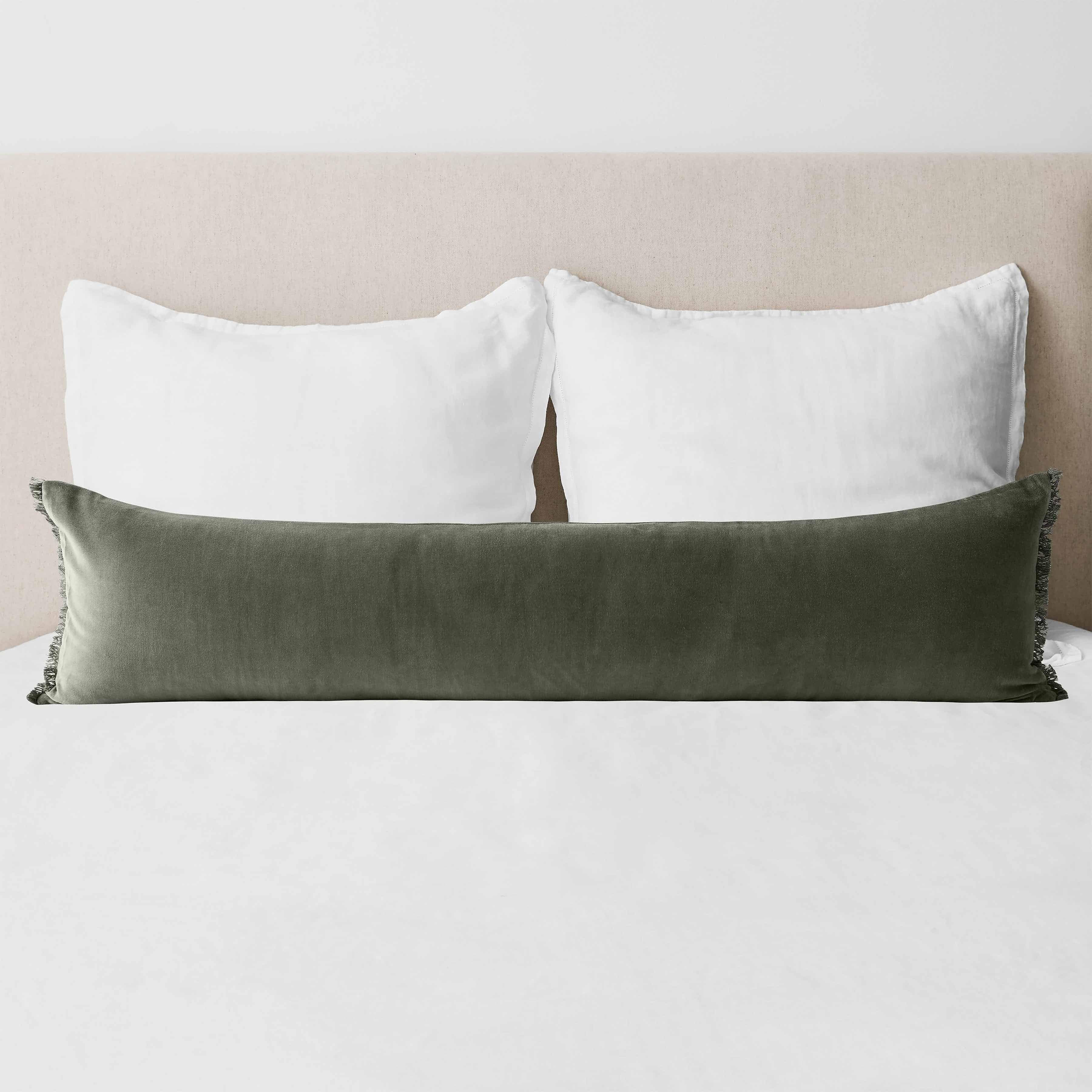 Naveta Velvet Lumbar Pillow - Emerald | The Citizenry