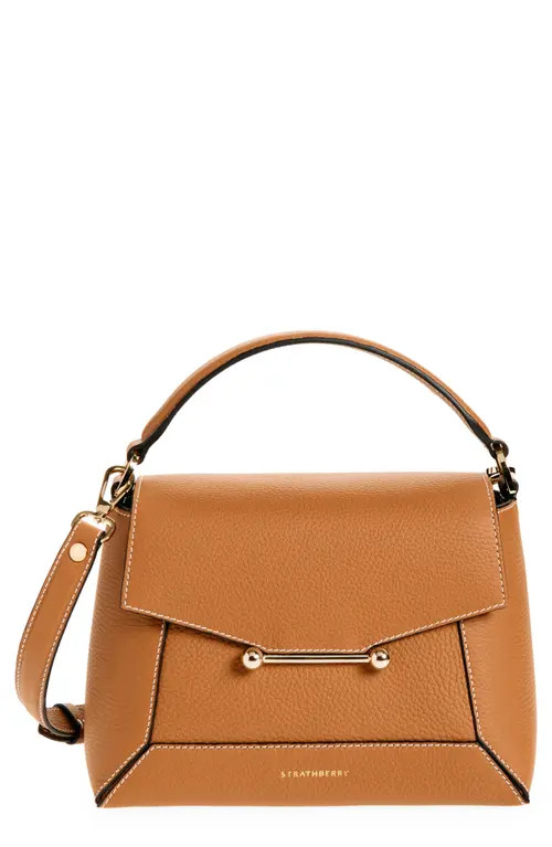 Strathberry Mosaic Leather Top Handle Bag in Tan - Vanilla Stitch at Nordstrom | Nordstrom