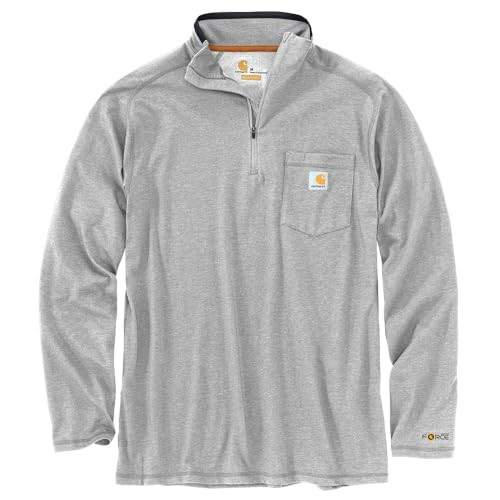 Carhartt Men's 104255 Force® Relaxed Fit Quarter Zip Pocket T-Shirt | Amazon (US)