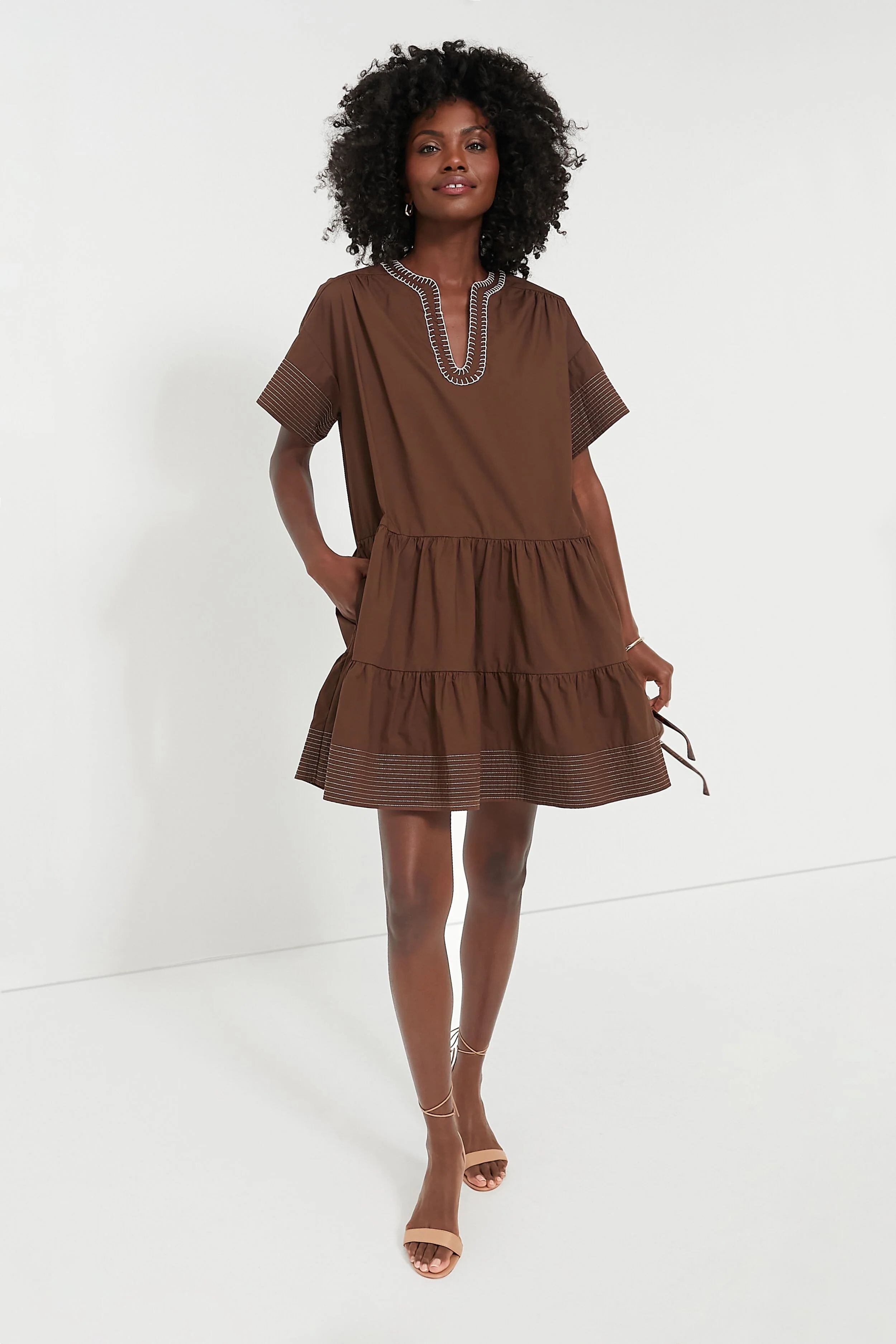 Mocha Kinsley Dress | Tuckernuck (US)