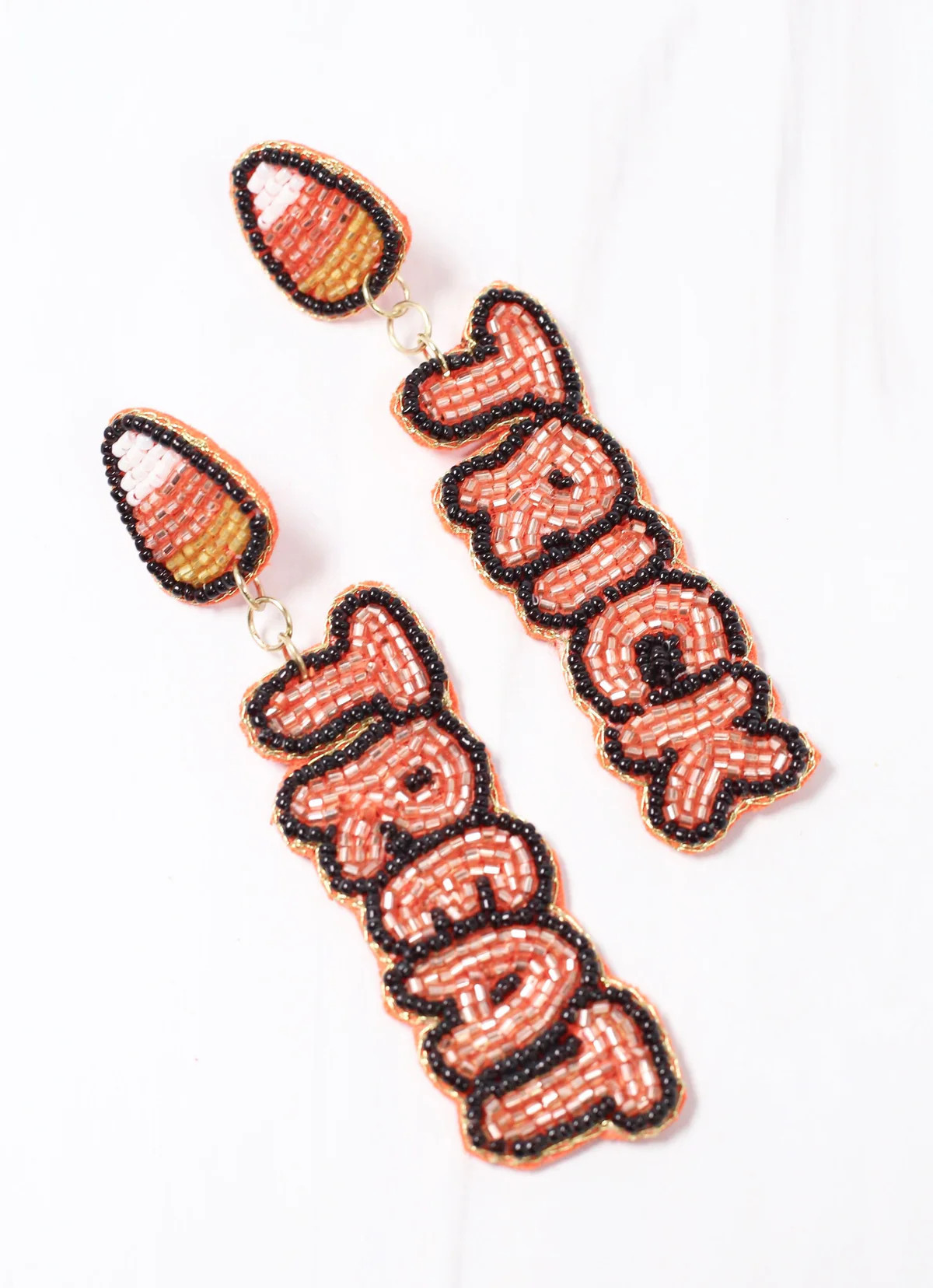 Trick or Treat Drop Earring ORANGE | Caroline Hill