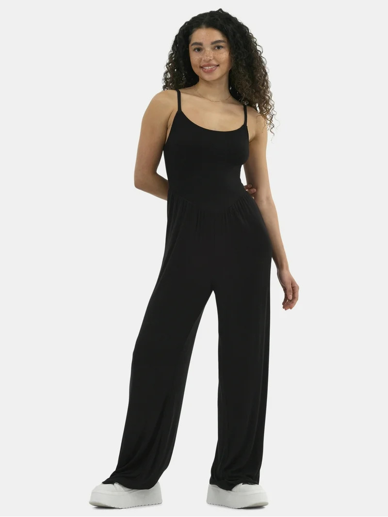 No Boundaries Ribbed Jumpsuit, Women's | Walmart (US)