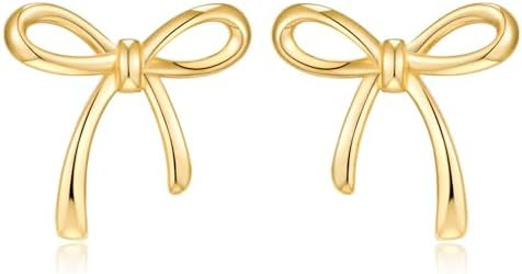 Bow Stud Earrings for Women Holiday Bow Jewelry Simple Earrings | Amazon (US)