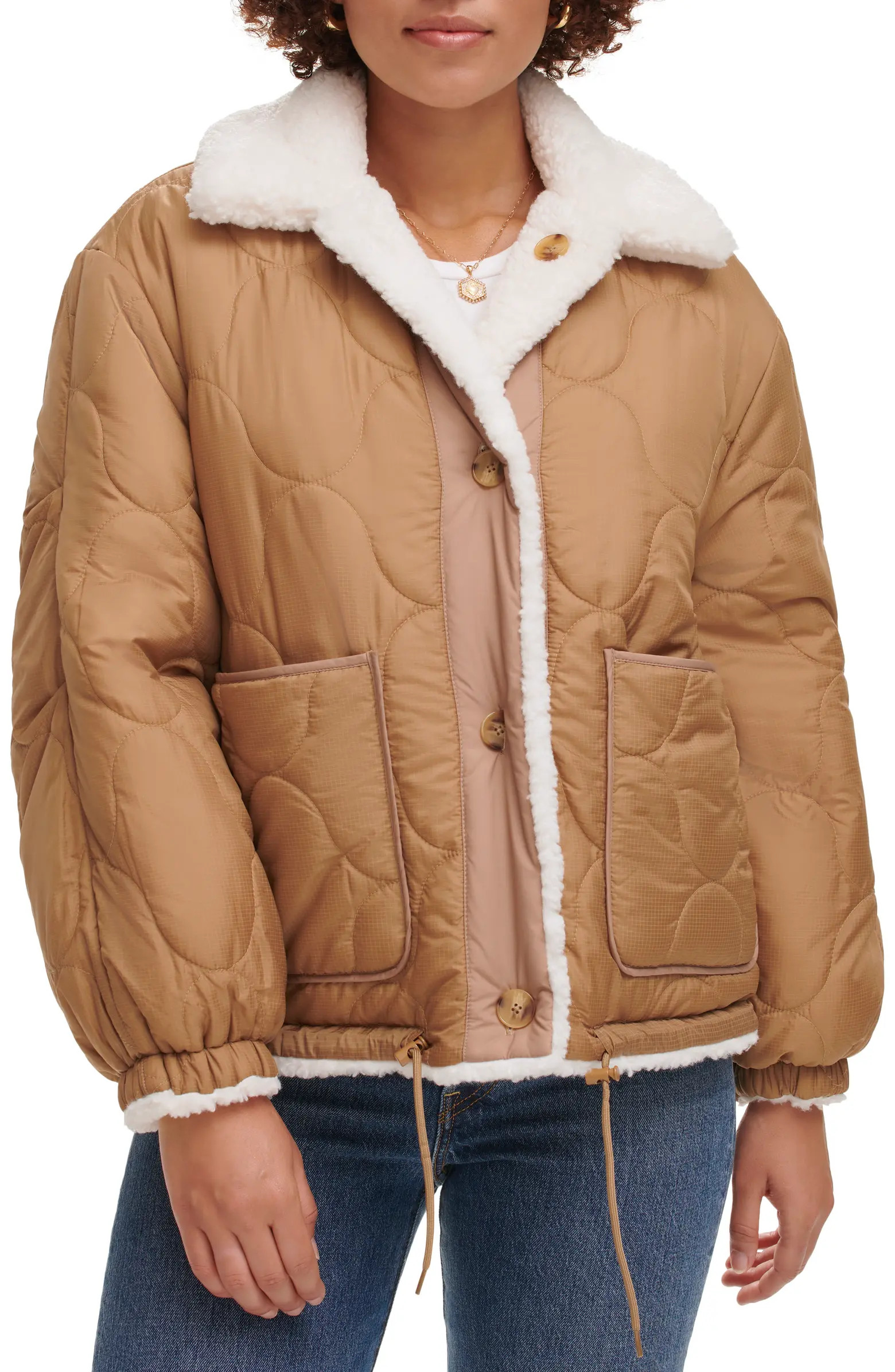 Levi's Quilted High Pile Fleece Reversible Jacket | Nordstromrack | Nordstrom Rack
