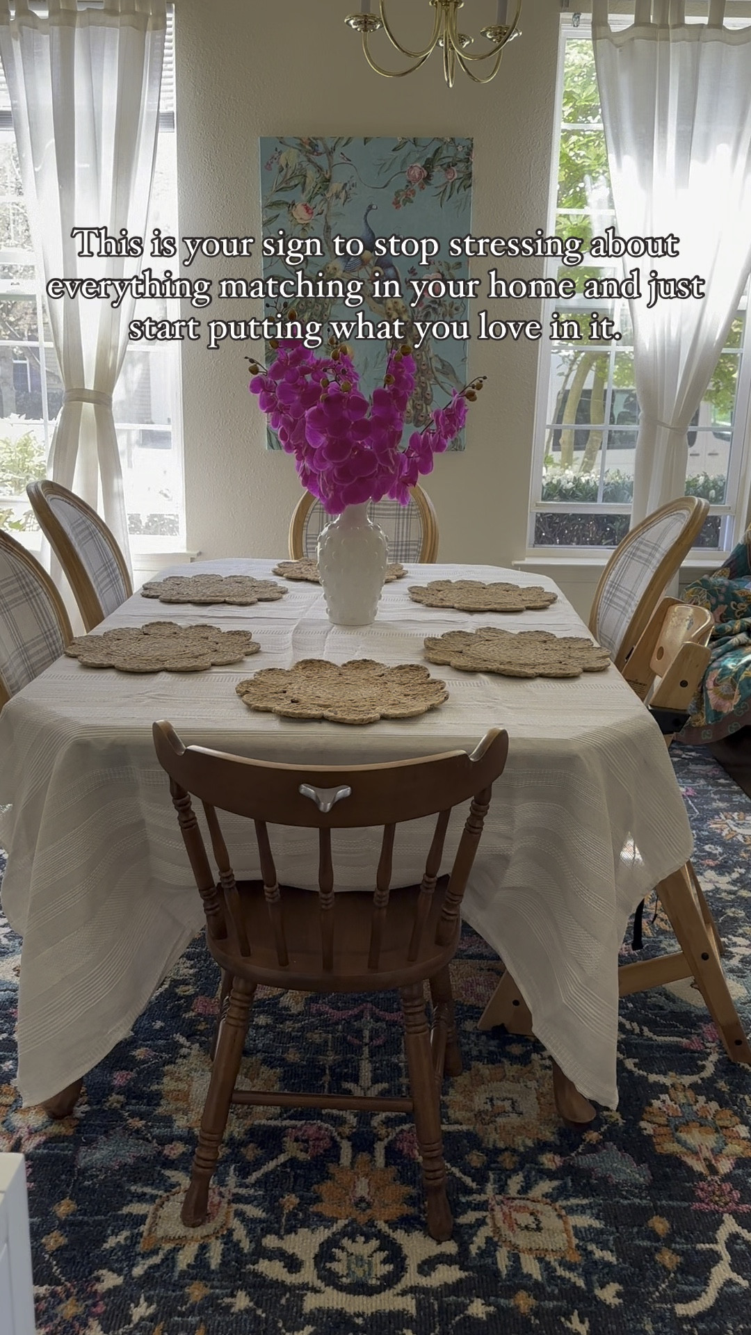 Dining room, home, interior design, home decor, rug, French country, grand millennial, cottage, 

#LTKVideo #LTKhome #LTKfamily