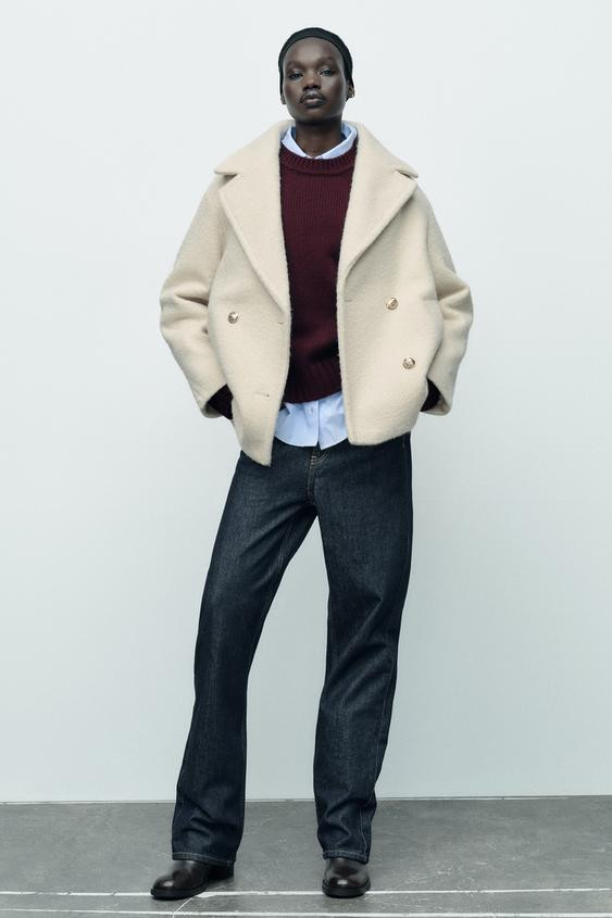 SEMILONG BOUCLÉ COAT | Zara US