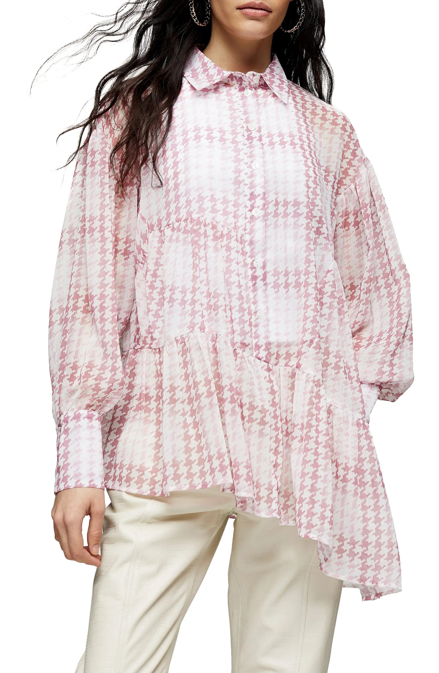 Check Tiered Shirt | Nordstrom