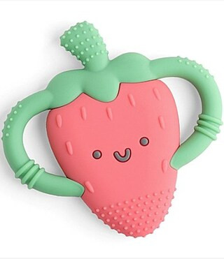 Itzy Ritzy Chew Crew� Silicone Handle Strawberry Teether - Red | Dillard's