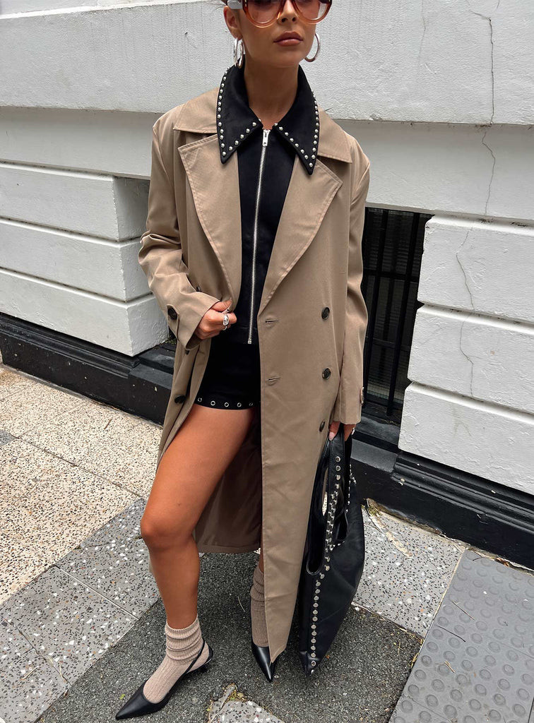 Notting Hill Trench Coat Beige | Princess Polly AU