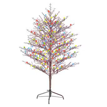GE 5-ft Winterberry Pre-lit Brown Artificial Christmas Tree with LED Lights | Lowe's