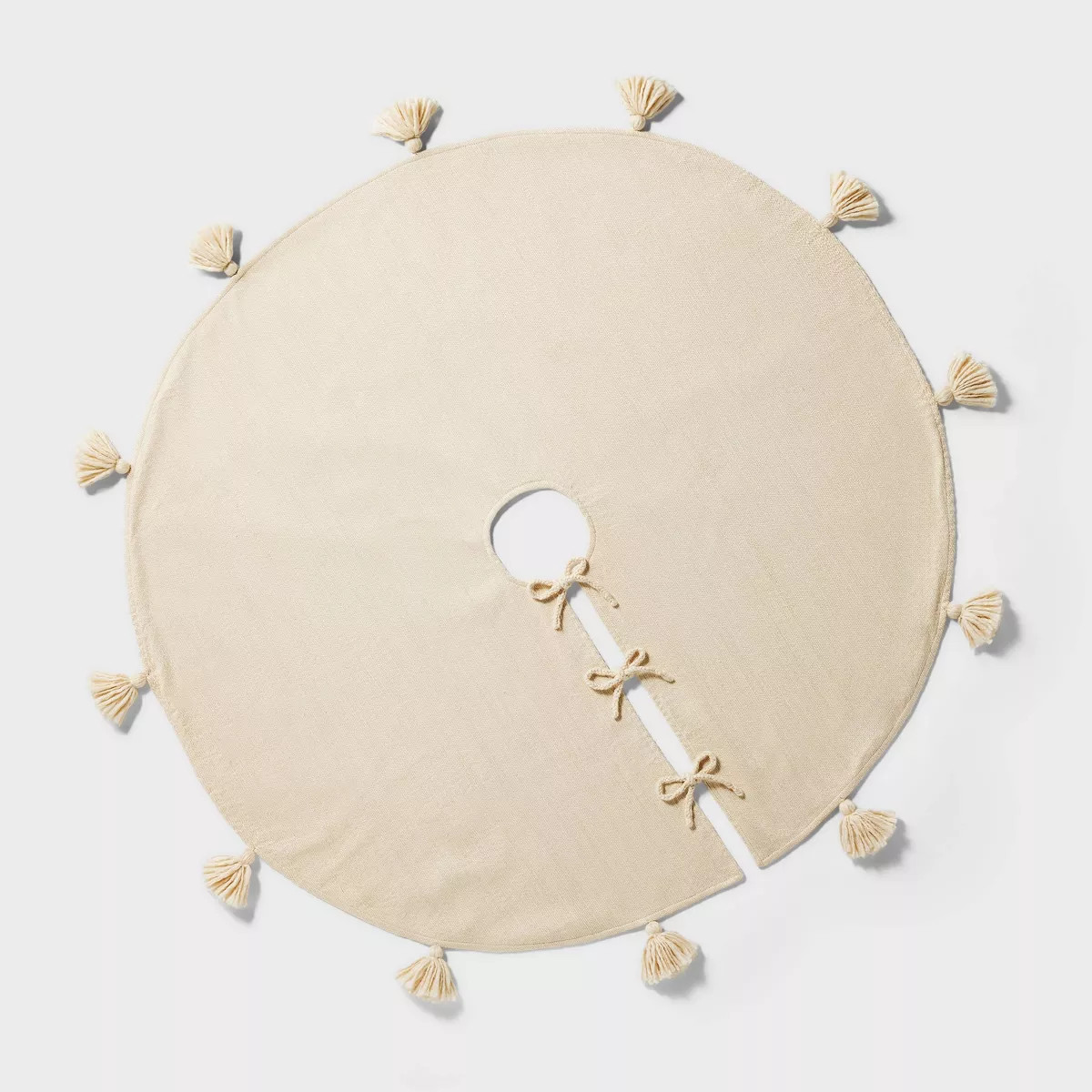 Tassel Christmas Tree Skirt Cream - Threshold™ designed with Studio McGee | Target