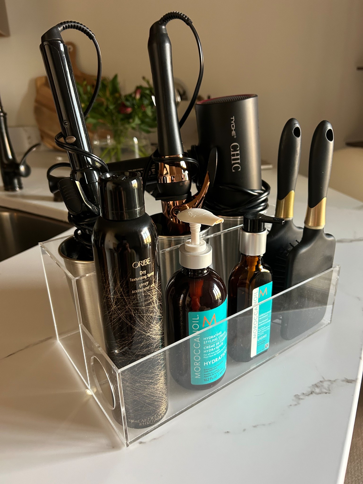 Hot tools, brushes, and sprays-all in one spot 🔥 this acrylic organizer has lasted for years and keeps everything in reach! 

#LTKFindsUnder100 #LTKHome #LTKFindsUnder50