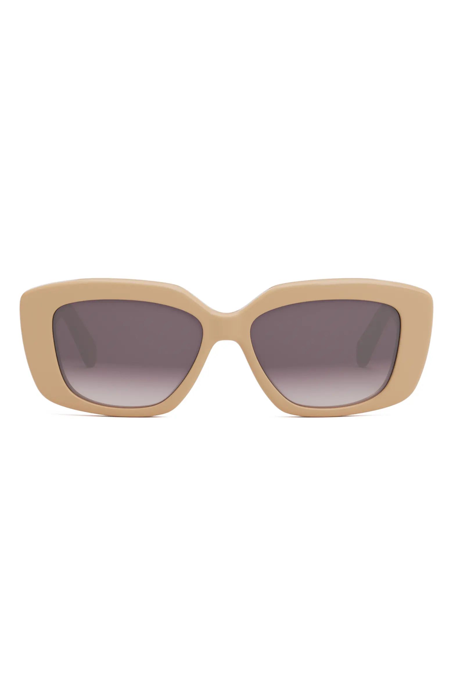 Triomphe 55mm Gradient Rectangular Sunglasses | Nordstrom
