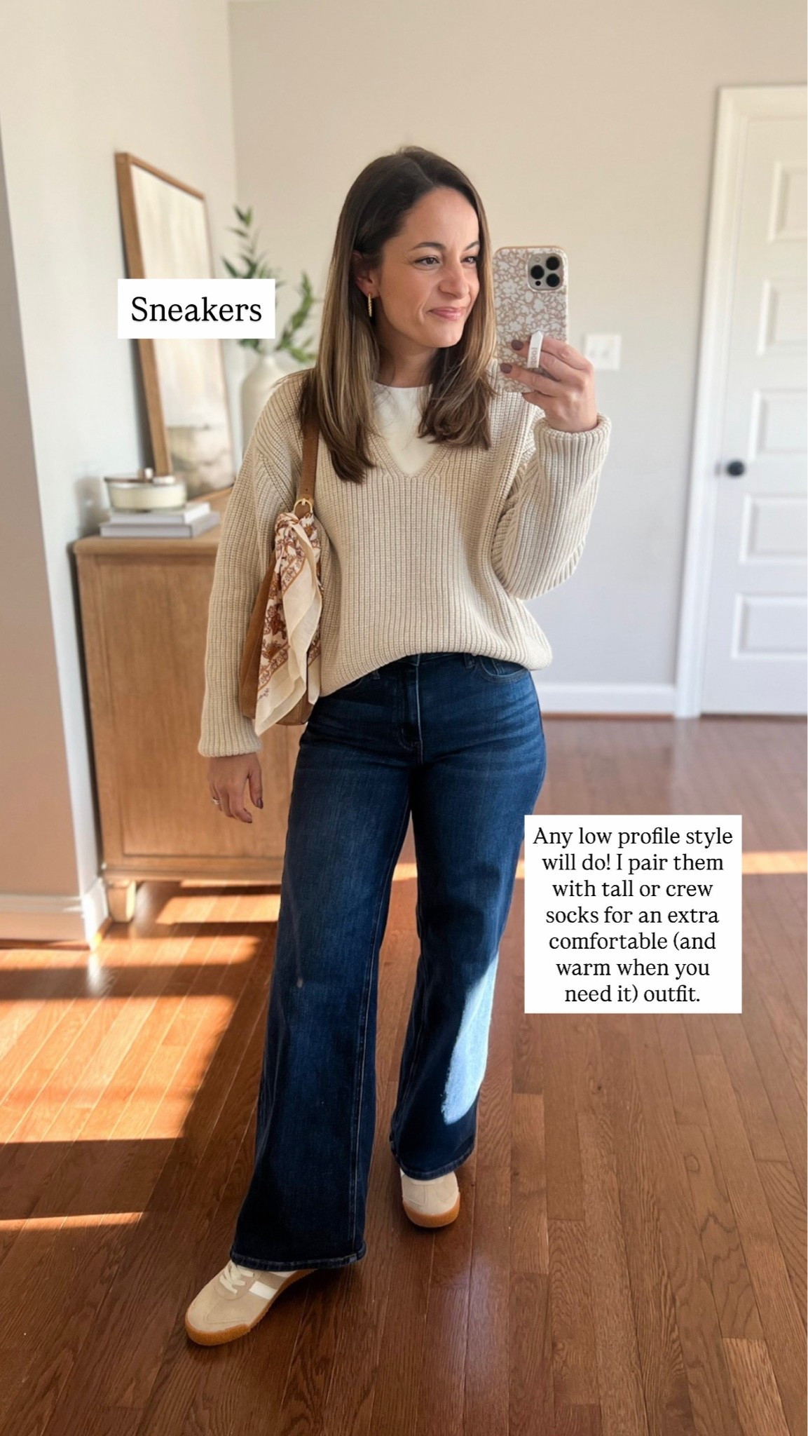 I shared my top five pairs of jeans, now here are the shoes I like to wear with them. 

Four styles of shoes I wear with wide leg and relaxed straight jeans in the fall and winter. 

Jeans (Quince Bella Wide): 24 short in midnight blue / 10” rise (10.5” avg rise) / 28” inseam 
Sweater (Quince): xs in speckled beige 
Sneakers (Gola): true to size (link shows model in a tan dress wearing the sneakers)

Fall shoes, petite outfits,

#LTKPetite