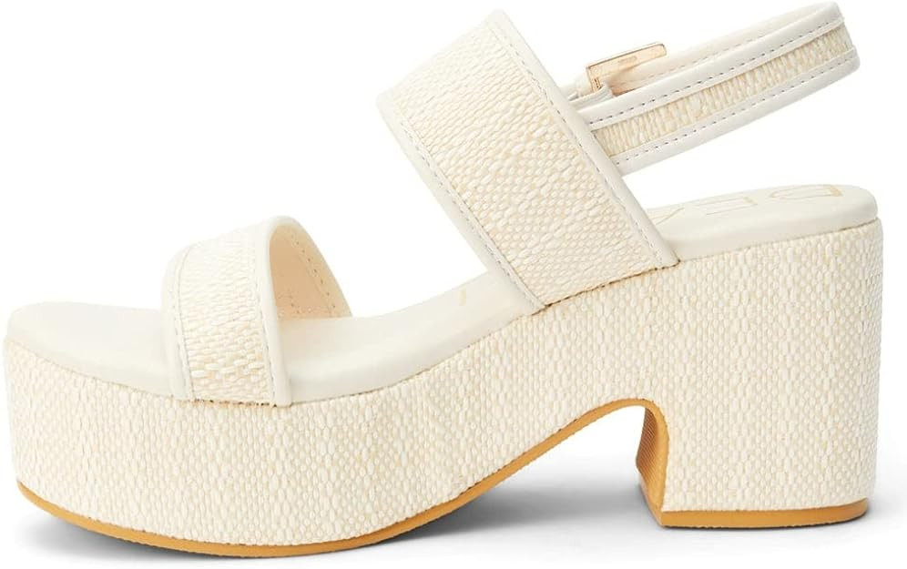 BEACH by Matisse Womens Byron Platform Sandals Casual High Heel 3" & Up - Beige | Amazon (US)